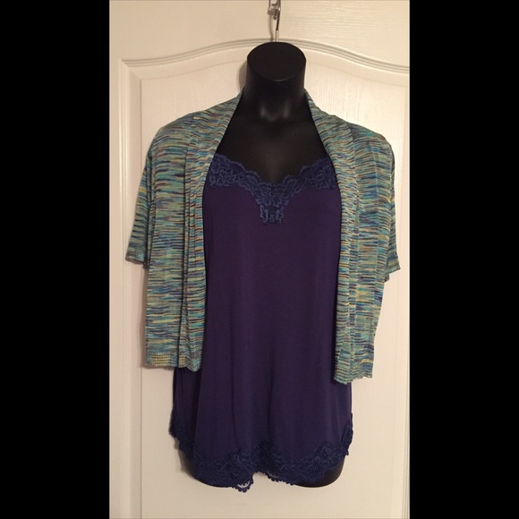 Lane Bryant Tops - Bolero & Cami Set- Navy